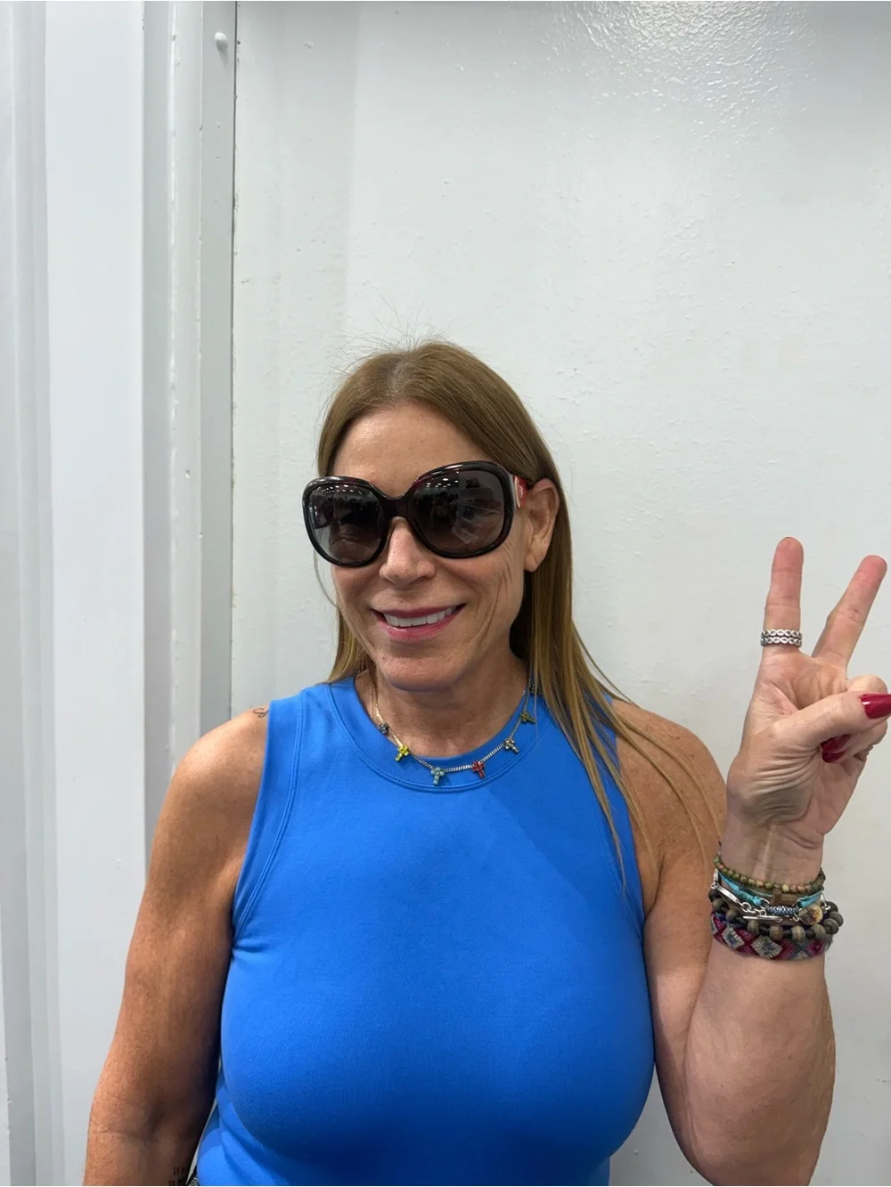 Versace Oversized Dark Brown Gradient Women's Sunglasses